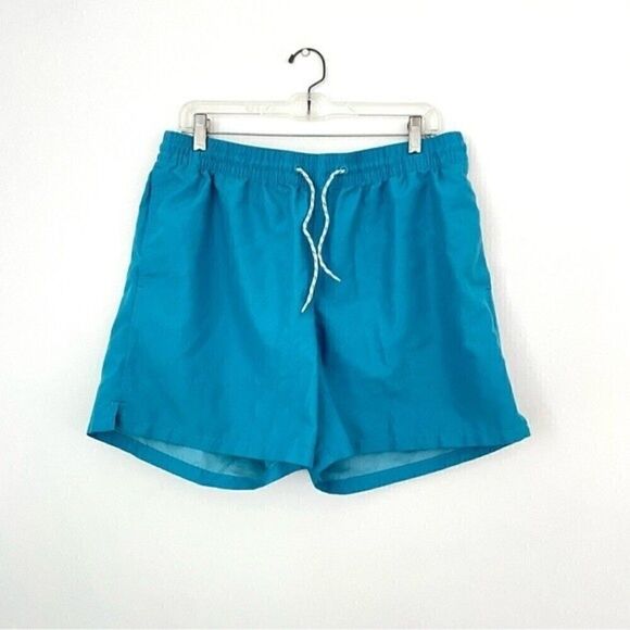 Goodfellow & Co shorts mens bright blue lined swim trucks large new